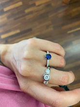 將圖片載入圖庫檢視器 Anello donna pietra blu gioielli Diamonfire
