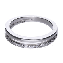 將圖片載入圖庫檢視器 Anello in argento e zirconi ricoperto di platino Diamonfire Brilliant
