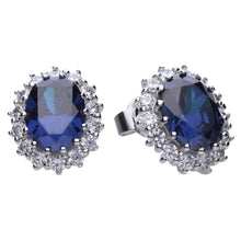 將圖片載入圖庫檢視器 Orecchini con zirconi blu donna gioielli Diamonfire