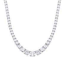 將圖片載入圖庫檢視器 Collana tennis in argento e zirconi ricoperta di platino Diamonfire Memory