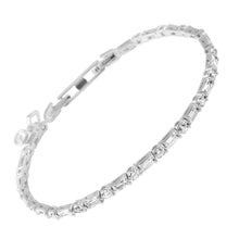 將圖片載入圖庫檢視器 Bracciale in argento e zirconi ricoperto di platino Diamonfire