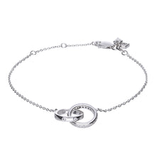 將圖片載入圖庫檢視器 Bracciale dell'amicizia in argento e zirconi ricoperto di platino Diamonfire Brilliant