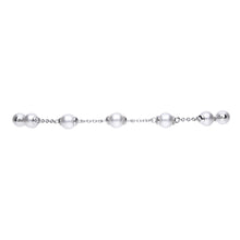將圖片載入圖庫檢視器 Bracciale perle in argento e zirconi ricoperto di platino Diamonfire