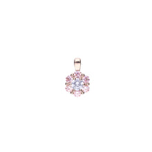 Charger l'image dans la galerie, Charm rosè fiore rosa in argento e zirconi ricoperto di platino Diamonfire Classic