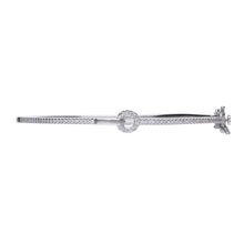 將圖片載入圖庫檢視器 Bracciale rigido in argento e zirconi ricoperto di platino Diamonfire Memory