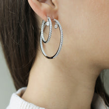 將圖片載入圖庫檢視器 Orecchini cerchio grande donna gioielli Diamonfire