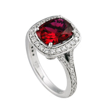 將圖片載入圖庫檢視器 Anello rosso in argento e zirconi ricoperto di platino Diamonfire Royal
