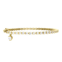 Lade das Bild in den Galerie-Viewer, bracciale tennis lineare placcato in oro giallo
