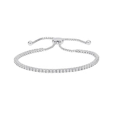 Carica l'immagine nel visualizzatore di Gallery, bracciale tennis con chiusura aggiustabile
