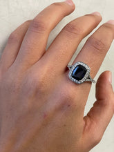 Load image into Gallery viewer, Anello donna pietra blu gioielli Diamonfire
