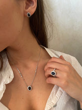 Lade das Bild in den Galerie-Viewer, Anello donna pietra blu gioielli Diamonfire
