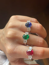 Load image into Gallery viewer, Anello donna pietra verde gioielli Diamonfire
