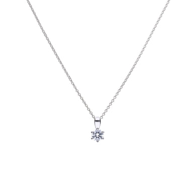 Collana punto luce 0,5 ct in argento e zirconi ricoperta di platino Diamonfire Classic