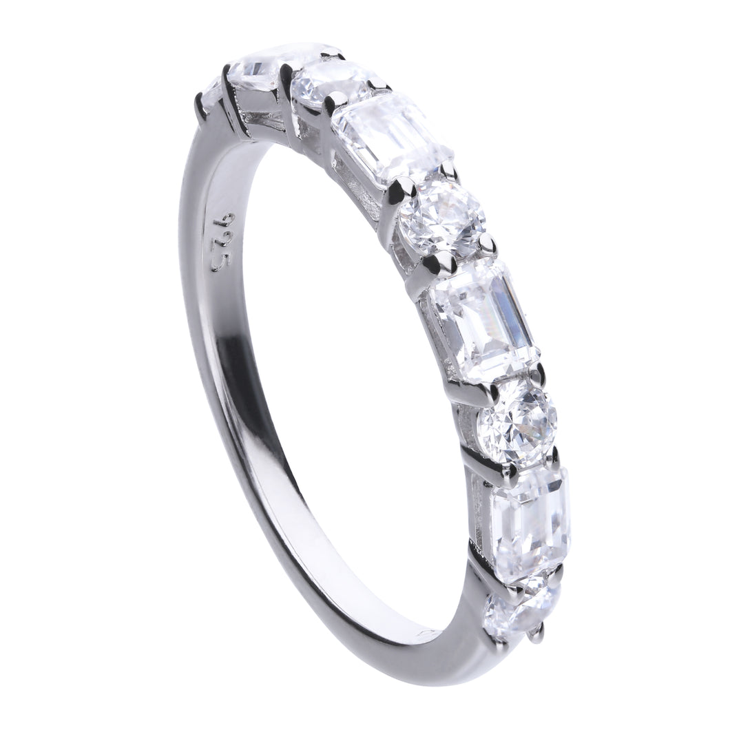 Anello in argento e zirconi ricoperto di platino Diamonfire Bridal