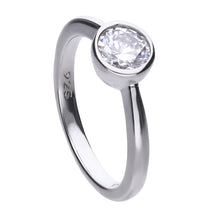 Lade das Bild in den Galerie-Viewer, Anello solitario punto luce 1,0 ct in argento e zirconi ricoperto di platino Diamonfire Classic
