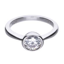 Carica l&#39;immagine nel visualizzatore di Gallery, Anello solitario punto luce 1,5 ct in argento e zirconi ricoperto di platino Diamonfire Classic
