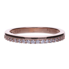 將圖片載入圖庫檢視器 Anello pavè rosè in argento e zirconi ricoperto di platino Diamonfire Two-Tone
