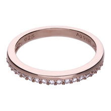 將圖片載入圖庫檢視器 Anello pavè rosè in argento e zirconi ricoperto di platino Diamonfire Two-Tone
