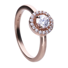 將圖片載入圖庫檢視器 Anello rosè in argento e zirconi ricoperto di platino Diamonfire Two-Tone
