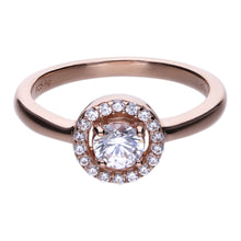 將圖片載入圖庫檢視器 Anello rosè in argento e zirconi ricoperto di platino Diamonfire Two-Tone
