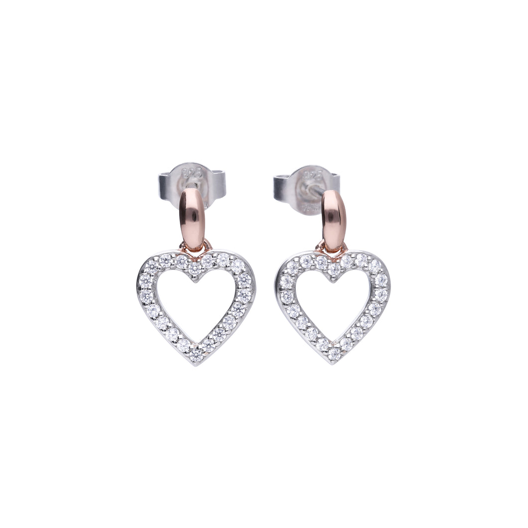 Orecchini cuore Diamonfire Two-Tone