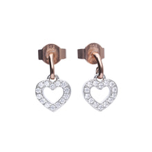 Carica l&#39;immagine nel visualizzatore di Gallery, Orecchini cuore Diamonfire Two-Tone
