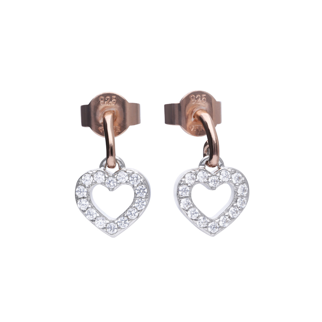 Orecchini cuore Diamonfire Two-Tone