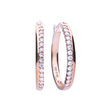 將圖片載入圖庫檢視器 Orecchini a cerchio rosè donna gioielli Diamonfire
