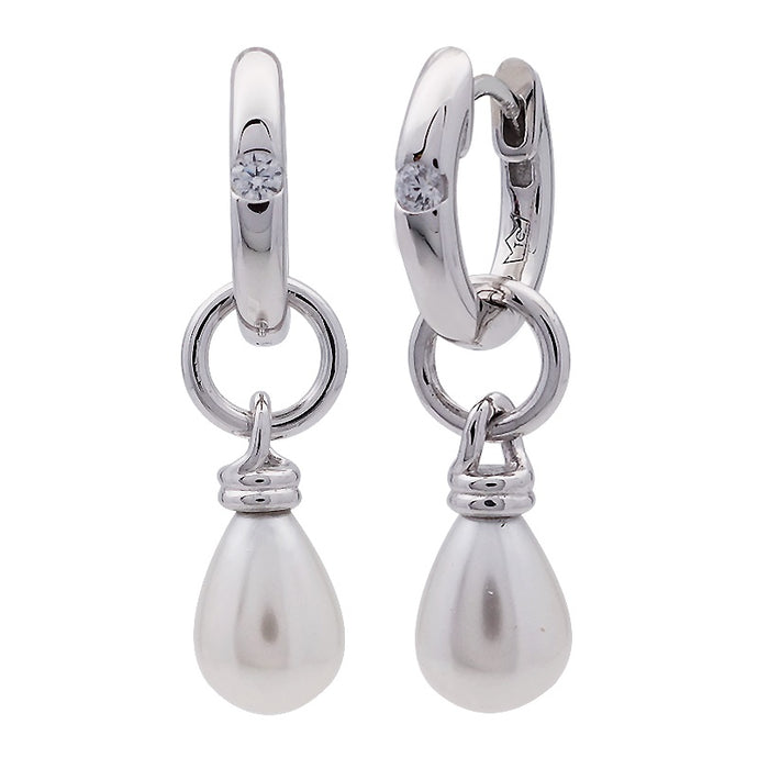 Orecchini Pearls Cerchietto Con Perla Pendente