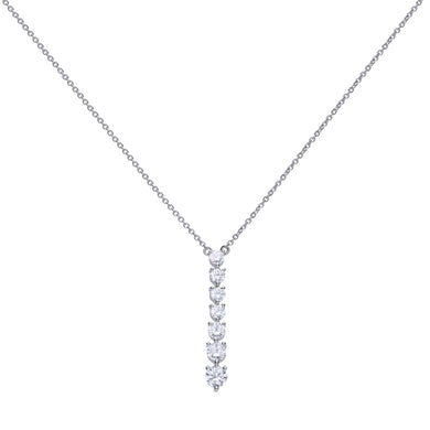 Collana in argento e zirconi ricoperta di platino Diamonfire Brilliant