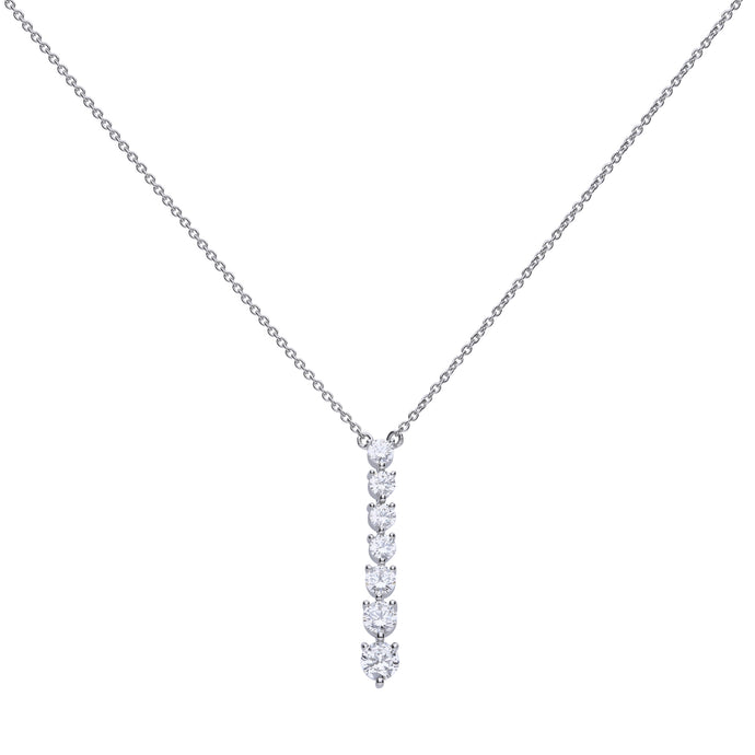 Collana in argento e zirconi ricoperta di platino Diamonfire Brilliant