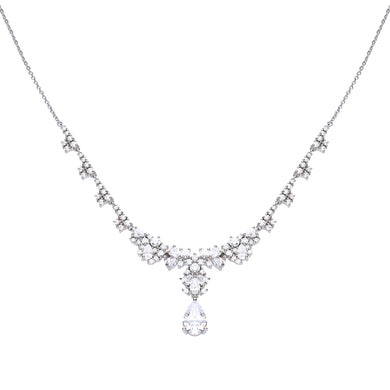 Collana in argento e zirconi ricoperta di platino Diamonfire Brilliant