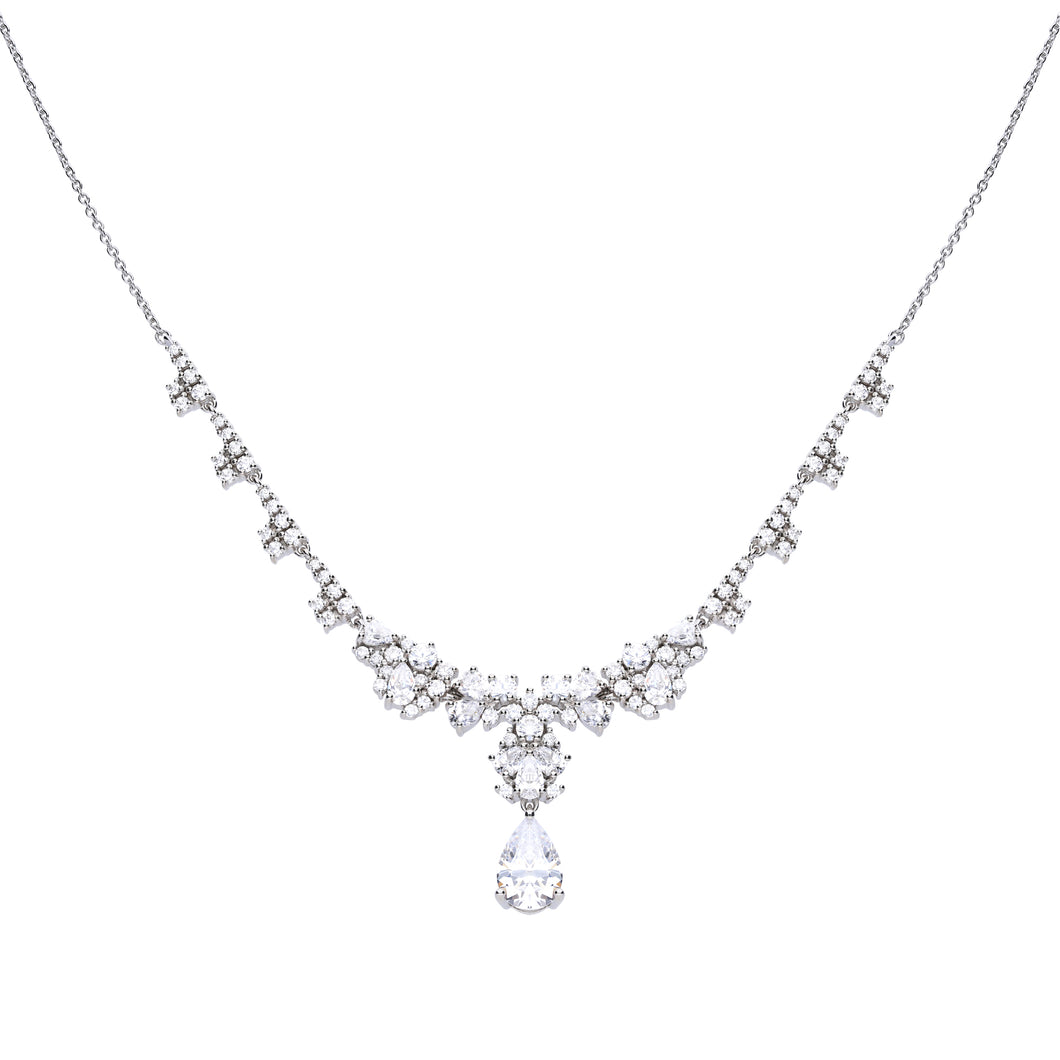 Collana in argento e zirconi ricoperta di platino Diamonfire Brilliant