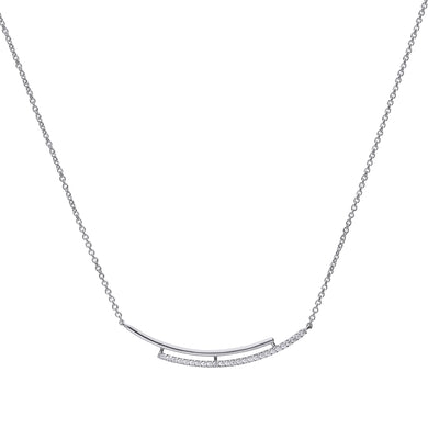 Collana in argento e zirconi ricoperta di platino Diamonfire Brilliant