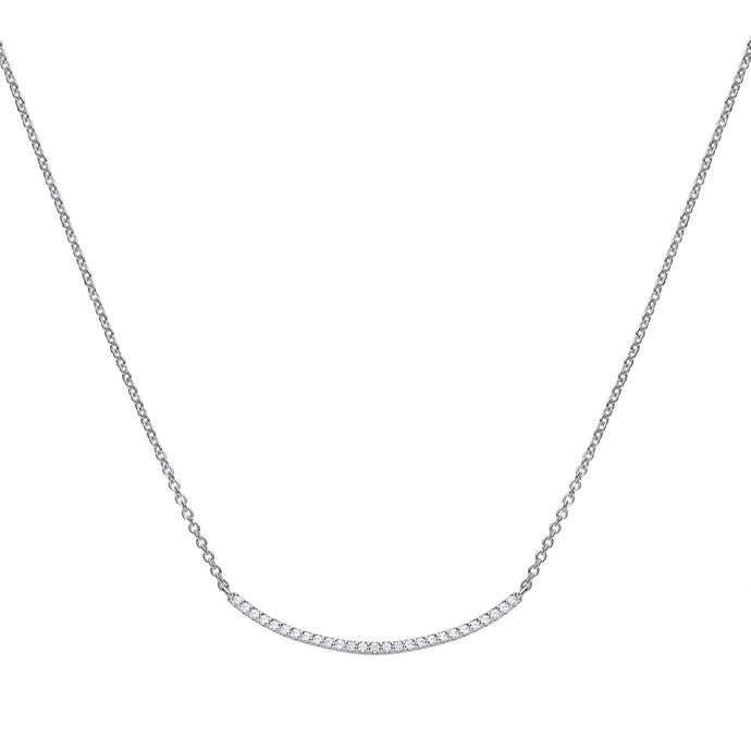 Collana in argento e zirconi ricoperta di platino Diamonfire Brilliant