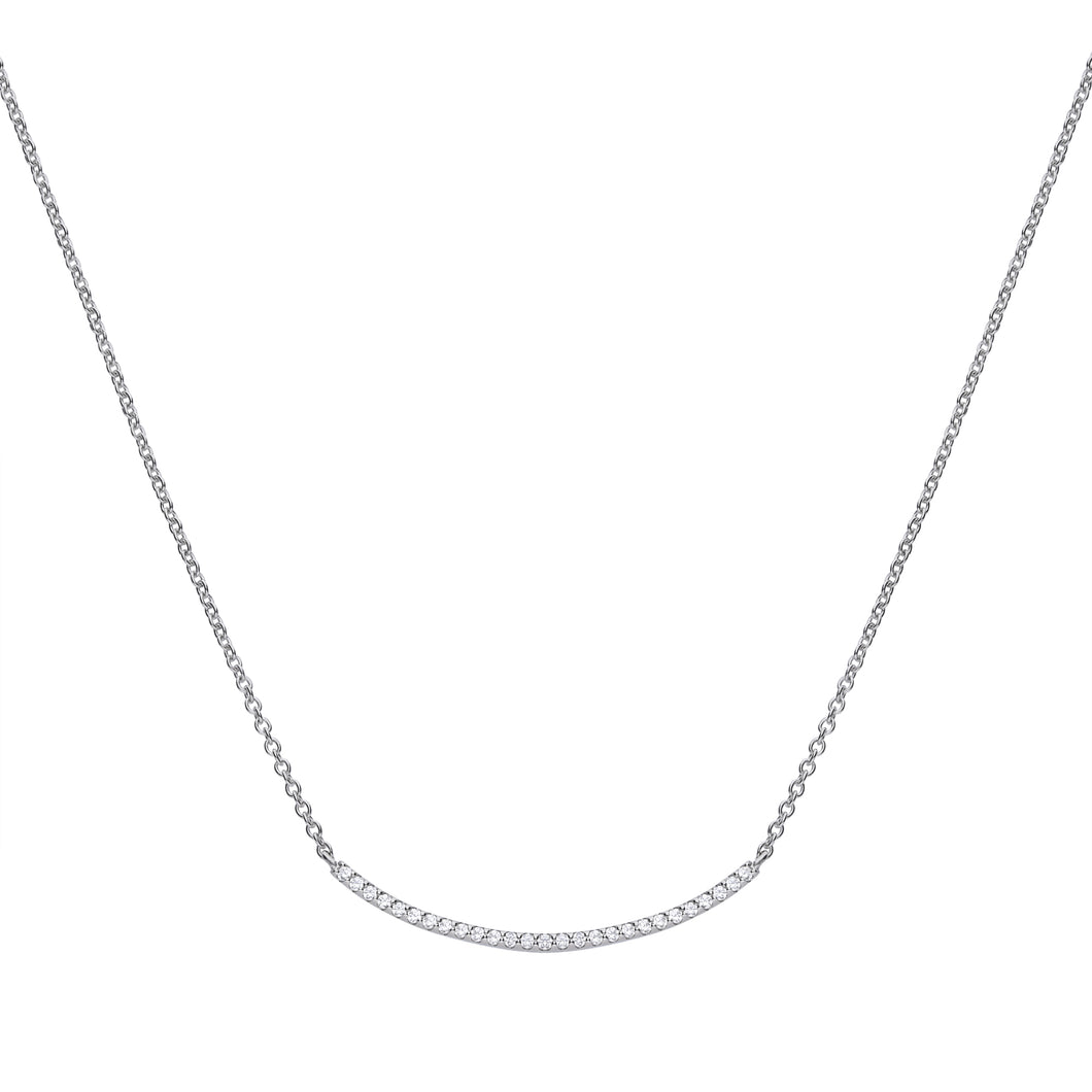 Collana in argento e zirconi ricoperta di platino Diamonfire Brilliant