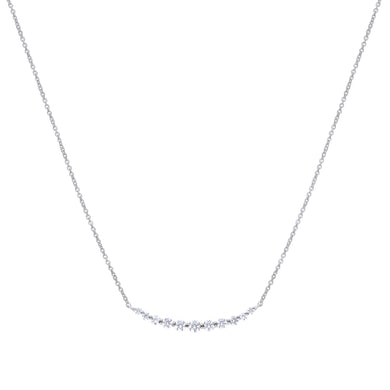 Collana in argento e zirconi ricoperta di platino Diamonfire Brilliant