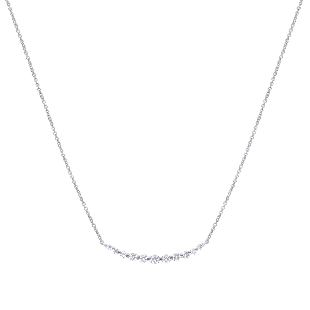 Collana in argento e zirconi ricoperta di platino Diamonfire Brilliant