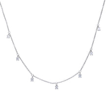 將圖片載入圖庫檢視器 Collana lunga in argento e zirconi ricoperta di platino Diamonfire Brilliant
