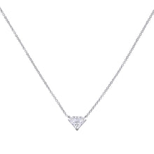 將圖片載入圖庫檢視器 Collana diamante in argento e zirconi ricoperta di platino Diamonfire Iconic
