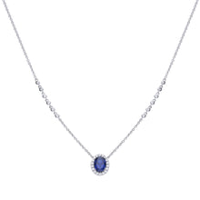 Load image into Gallery viewer, Collana blu in argento e zirconi ricoperta di platino Diamonfire Royal
