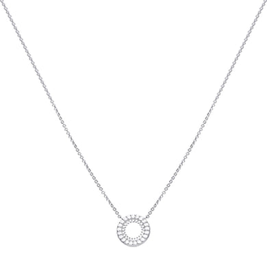 Collana in argento e zirconi ricoperta di platino Diamonfire Brilliant