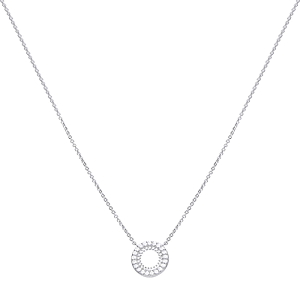 Collana in argento e zirconi ricoperta di platino Diamonfire Brilliant