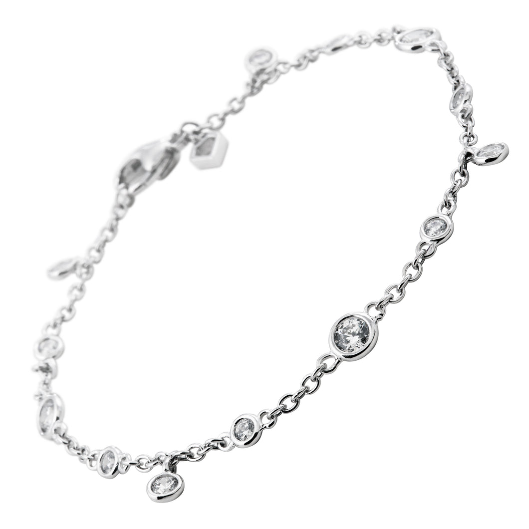 Bracciale in argento e zirconi ricoperto di platino Diamonfire Brilliant