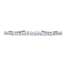 將圖片載入圖庫檢視器 Bracciale tennis in argento e zirconi ricoperto di platino Diamonfire Brilliant
