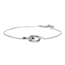 將圖片載入圖庫檢視器 Bracciale dell&#39;amicizia in argento e zirconi ricoperto di platino Diamonfire Brilliant
