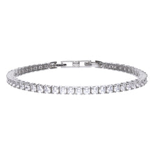 Lade das Bild in den Galerie-Viewer, Bracciale tennis in argento e zirconi ricoperto di platino Diamonfire Memory
