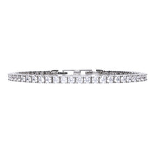 將圖片載入圖庫檢視器 Bracciale tennis in argento e zirconi ricoperto di platino Diamonfire Memory
