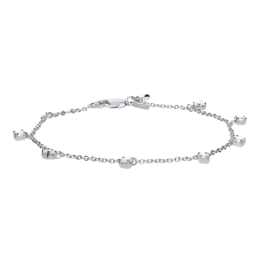 Bracciale in argento e zirconi ricoperto di platino Diamonfire Brilliant