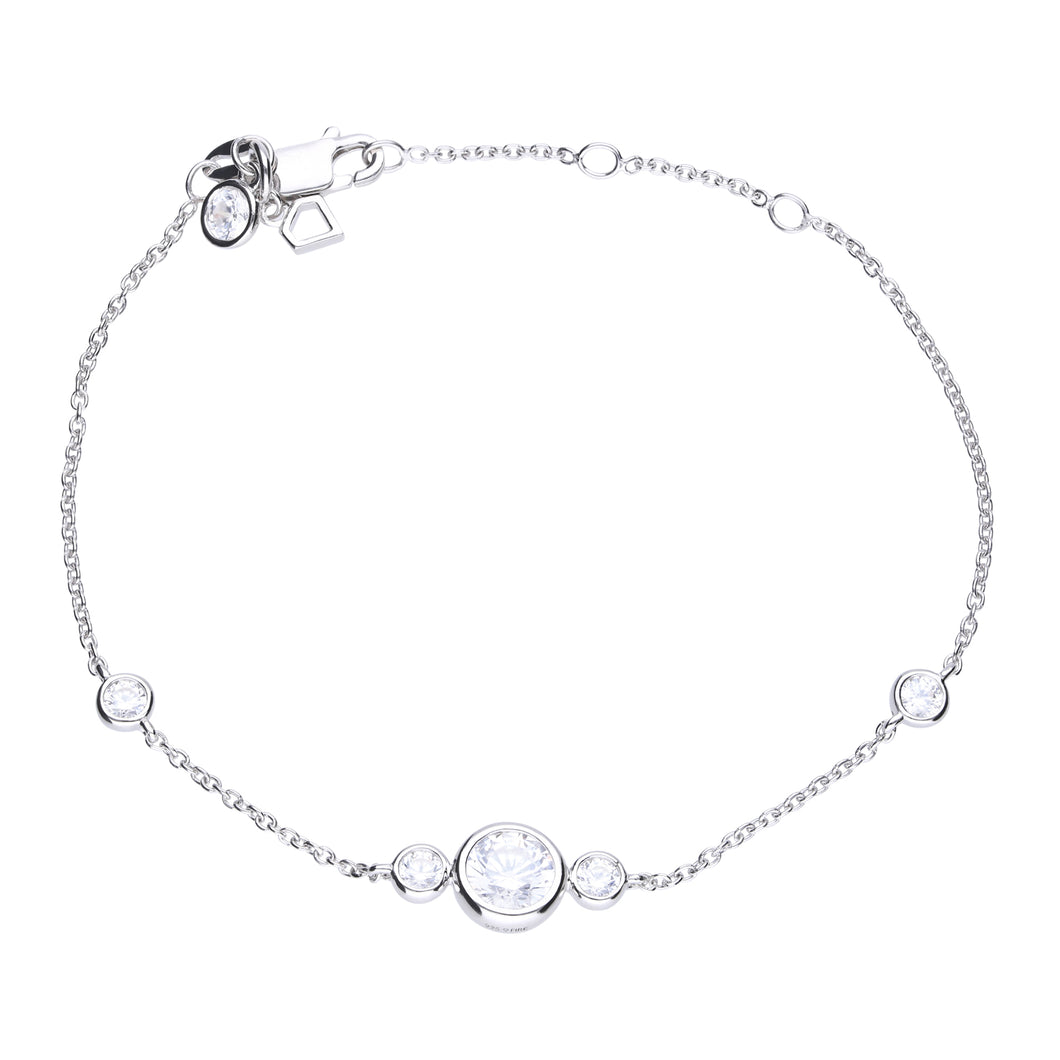 Bracciale in argento e zirconi ricoperto di platino Diamonfire Bridal